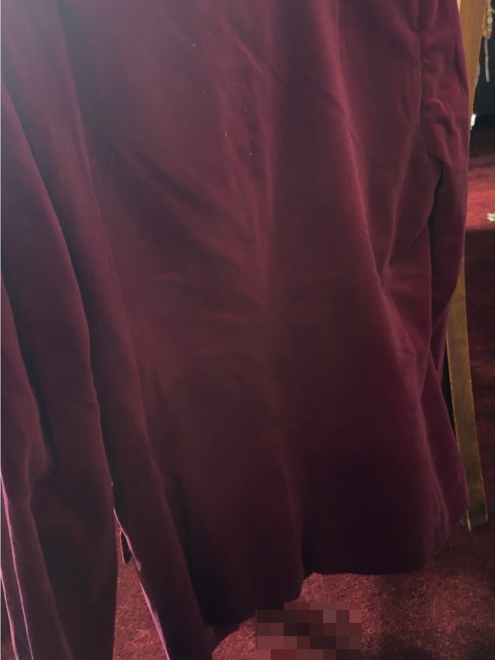 Vintage 80/90s Women's Velvet Blazer - Burgundy - Picture 6 of 7